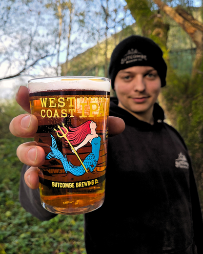 Butcombe West Coast Coloured Pint Glass